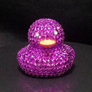 Bedazzled Purple Rubber Duck, Bling, Jeep